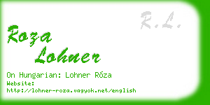 roza lohner business card